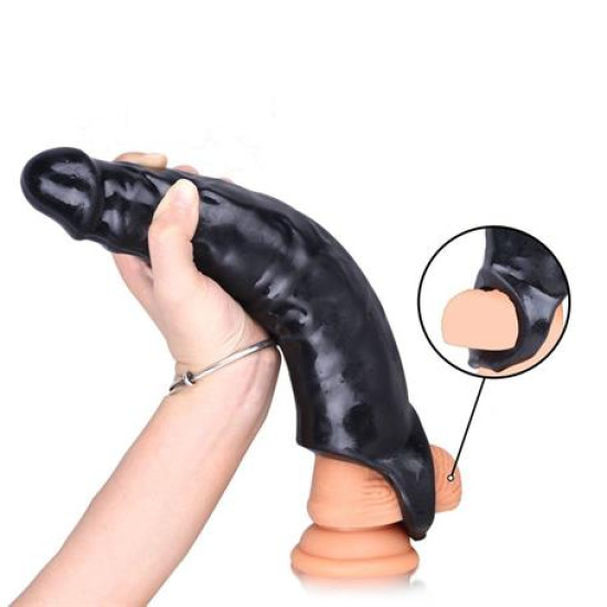 6 cm Dolgulu Realistik Zenci Penis Kılıfı