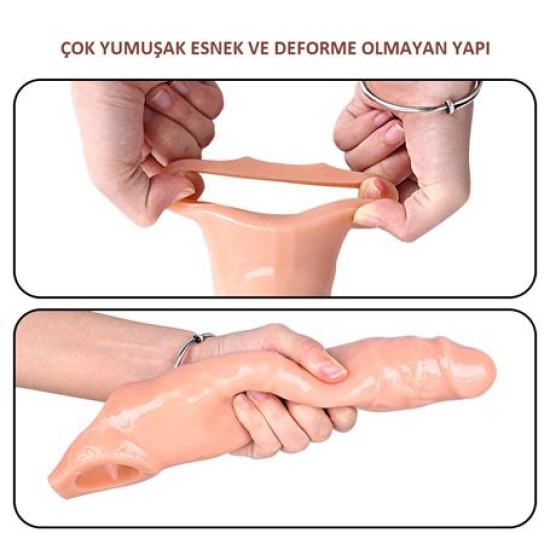 7 cm Dolgulu Realistik Ten Rengi Penis Kılıfı