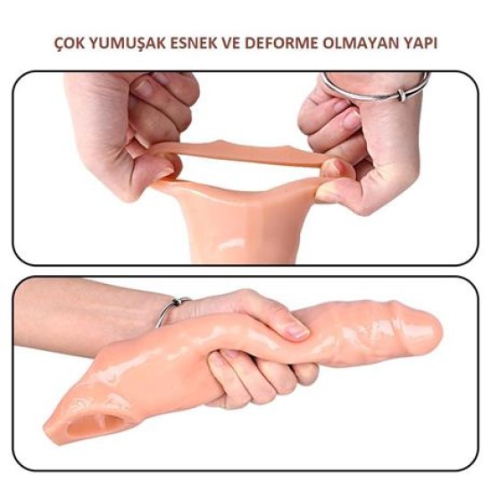 7 cm Dolgulu Realistik Zenci Penis Kılıfı