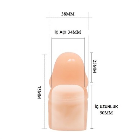 2,5 cm Uzatmalı Penis Kılıfı