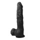 23,5 cm Belden Bağlamalı Realistik Dildo Zenci Penis Set