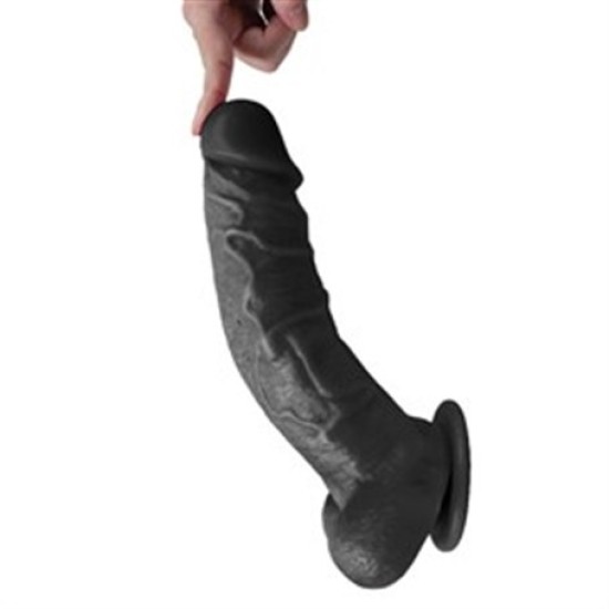 27 cm Belden Bağlamalı Realistik Dildo Zenci Penis Set