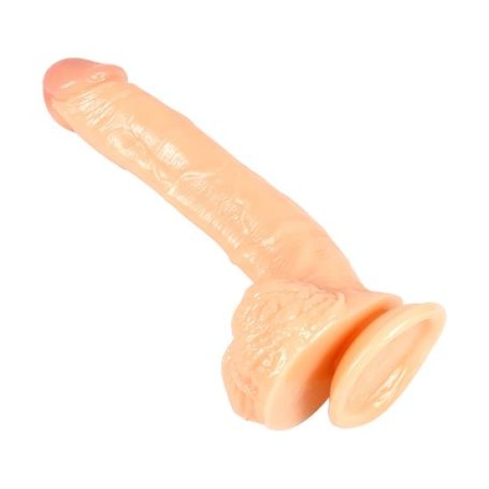 Belden Bağlamalı 25 cm Realistik Vantuzlu Dildo Penis