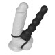 Çift Kavrama Halkalı Titreşimli 14 cm Anal Plug Vibratör Mastürbatör