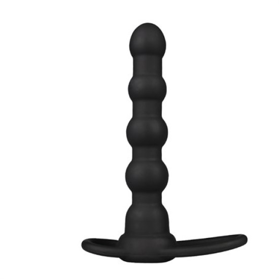 Çift Kavrama Halkalı Titreşimli 14 cm Anal Plug Vibratör Mastürbatör