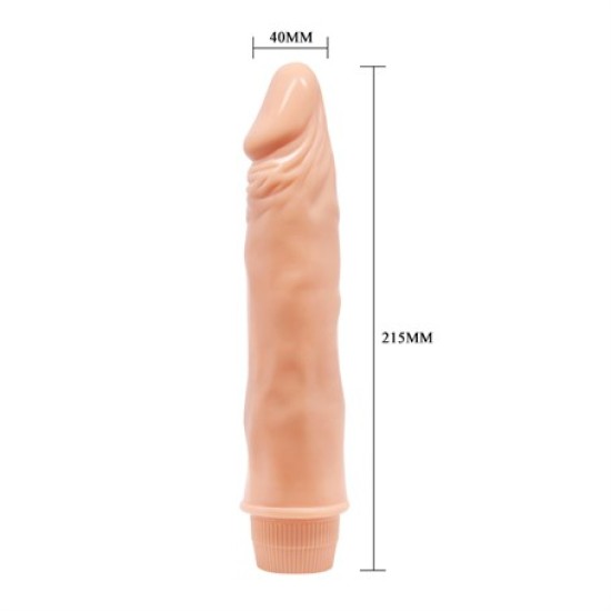 Güçlü Titreşimli 21,5 cm Realistik Vibratör Gerçekci Penis Dildo