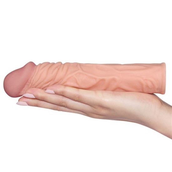 Nature Extender 5 cm Dolgulu Premium Ten Rengi Silikon Penis Kılıfı