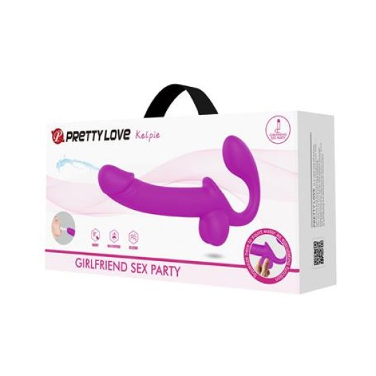 Su Fışkırtmalı Çift Taraflı G-Spot Strapon Penis - Kelpie 