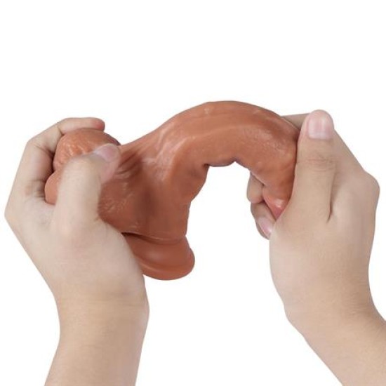 Belden Bağlamalı Su Fışkırtmalı Vantuzlu Ten Dokulu 18 cm Penis