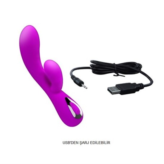 USB Şarjlı 10 Fonksiyonlu Klitoris Uyarıcılı Teknolojik Vibratör