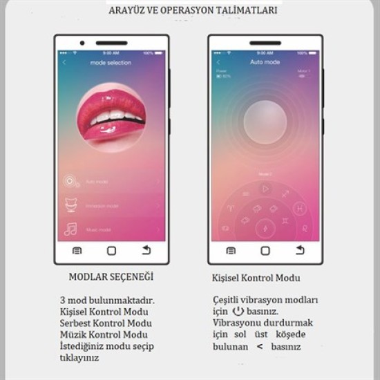 Usb Şarjlı Telefondan Kumandalı Klitoris Uyarıcılı Teknolojik Vibratör