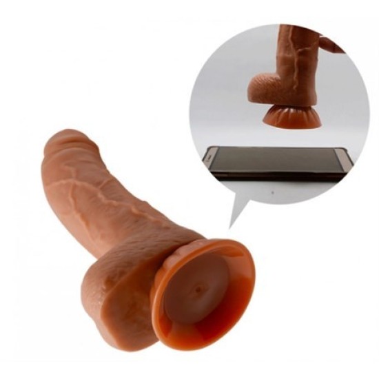 Yeni Nesil Çift Katmanlı Belden Bağlamalı 18 cm Realistik Dildo Penis