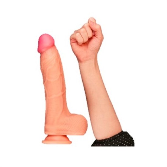 Yeni Nesil Çift Katmanlı 25 cm Realistik Dildo Penis