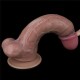 Yeni Nesil Çift Katmanlı 26,5 cm Realistik Dev Melez Dildo Penis