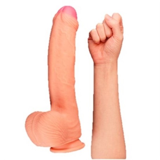 Yeni Nesil Çift Katmanlı 28 cm Realistik Dildo Penis