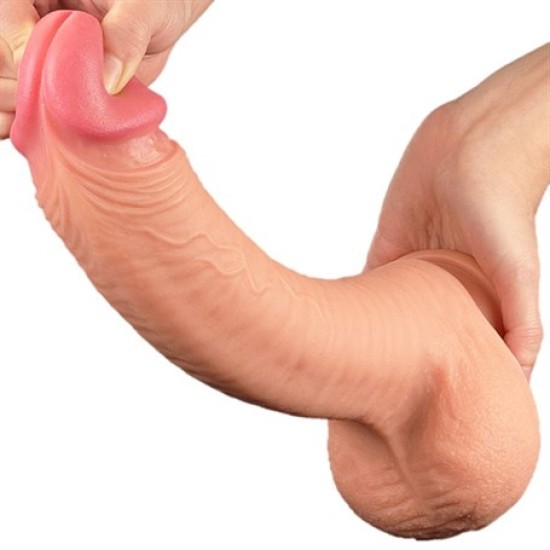 Yeni Nesil Çift Katmanlı 30,5 cm Realistik Dev Dildo Penis