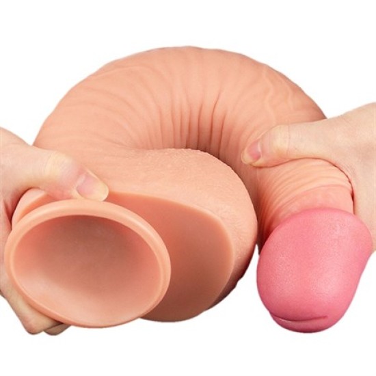 Yeni Nesil Çift Katmanlı 30,5 cm Realistik Dev Dildo Penis