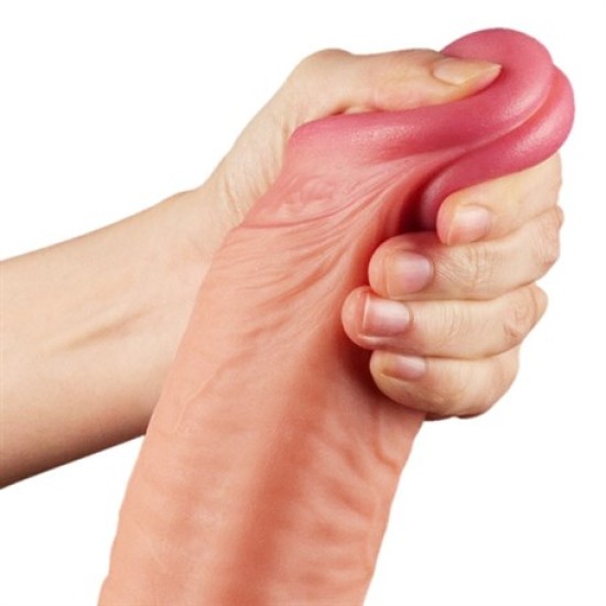 Yeni Nesil Çift Katmanlı 30,5 cm Realistik Dev Dildo Penis